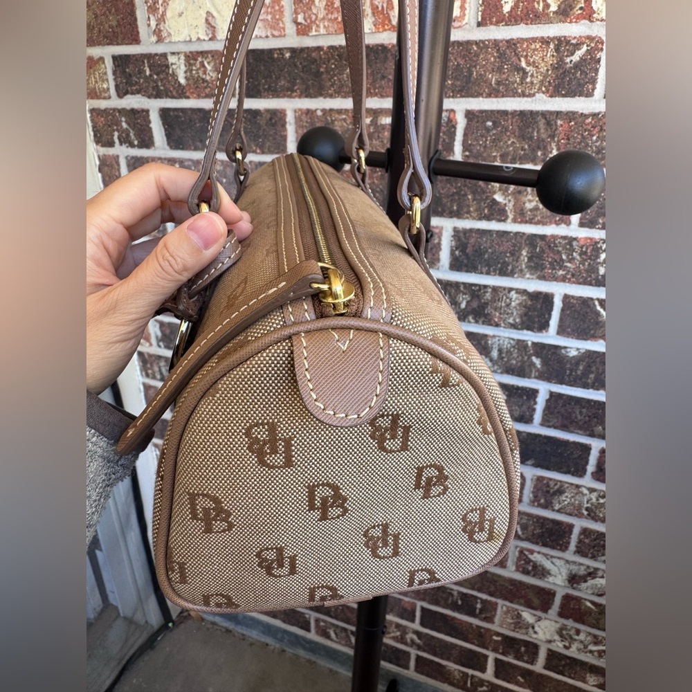 Dooney & Bourke Tan/Brown Signature Barrel Bag - Picture 4 of 13
